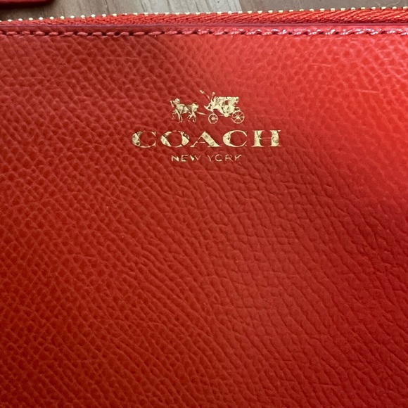 Orange COACH Wristlet - Picture 2 of 5